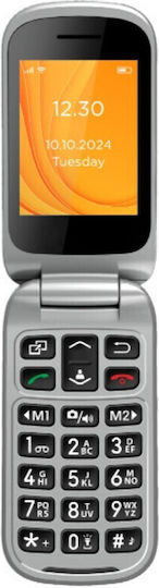 Egoboo Flip 4G Dual SIM Κινητό με Μεγάλα Κουμπιά Μαύρο