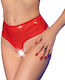 Chilirose Frauen Sexy Slip offenem Schritt Rot