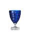 Mario Luca Giusti Winston Column-Shaped Crystal Glass Blue