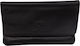 Pierre Cardin Leather Tobacco Pouch With Snap Closure Black