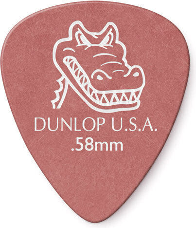 Dunlop 417r-0.58 Pick Gator Grip Pink 0.58mm