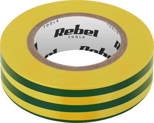 Rebel Adhesive Insulation Tape 0.13 Mm X 19 Mm X 10 Yd Yellow-green