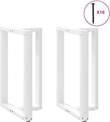 vidaXL Metallic Furniture Leg 2 Pieces Suitable...