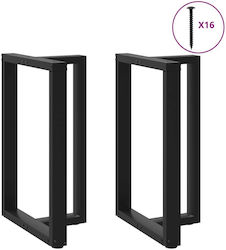 vidaXL Metallic Furniture Leg 2 Pieces Suitable...