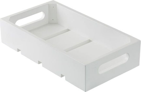Acacia Wood Buffet Box with Handles Gn1/3x7cm Depth White Tablecraft Tc Crate13w