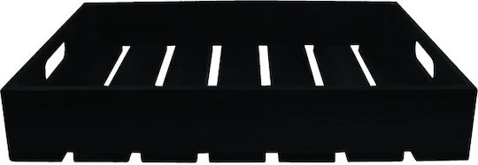 Acacia Wood Buffet Box with Handles Gn1/2x7cm Depth Black Tablecraft Tc Crate12bk