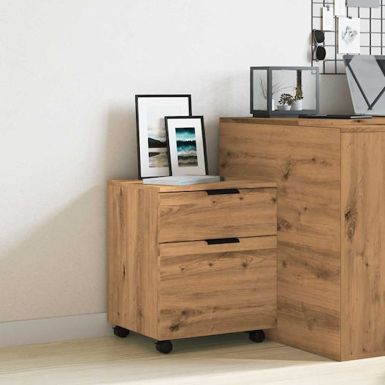 Κινητό Ντουλάπι Αρχείων Vidaxl Τροχούς Artisan Oak
