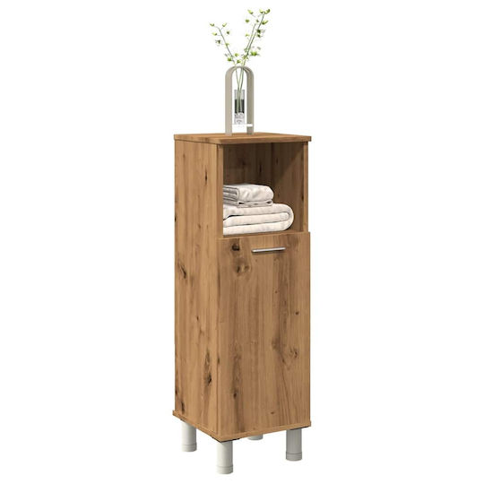 vidaXL Floor Bathroom Column Cabinet L30xD30xH95cm Oak