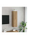 Hanging Living Room Cabinet made of Particle Board with Lighting Brown 30.5x30x110cm