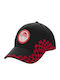 Olympiacos Adult Cap Ultimate Black Red Racing 100% Cotton Drill Adult Unisex One Size