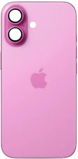 Πίσω Γυαλί Ατσάλινη Πλάκα Μαγνήτες Magsafe & Camera Lens Iphone 16 Plus Pink