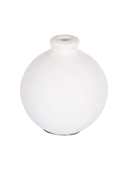 HomeMarkt Decorative Vase Clayvon White 18x18x20cm