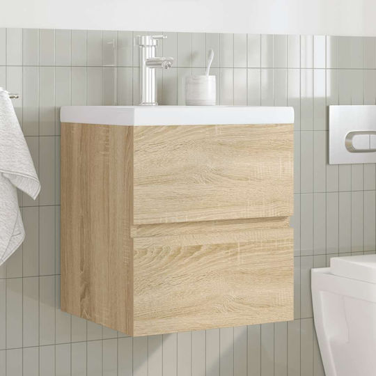 vidaXL Шкаф със Мивка Д41xШ38.5xВ45см Sonoma Oak, Brown