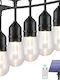 Rixme Hanging Solar Light Garland Warm White 2700K with Photocell and Remote Control 25cmcm