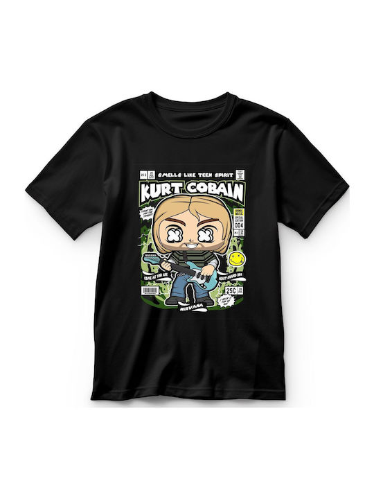 Παιδικό T-shirt Black Kurt Cobain
