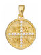 Charm Talisman Constantin Cu Pietre Din Aur Galben 14 Carate Cu Zircon