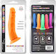 Realistisches Dildo mit Hoden und Saugnapf Orange 22.5cm