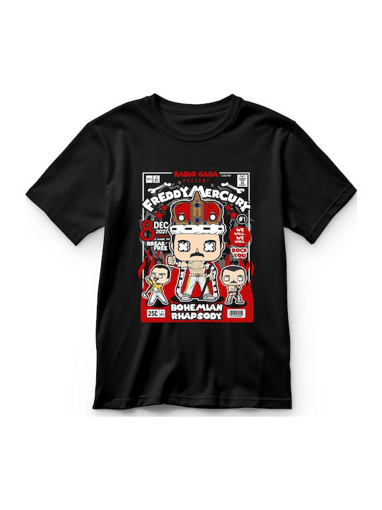 Παιδικό T-shirt Black Freddy Mercury 2