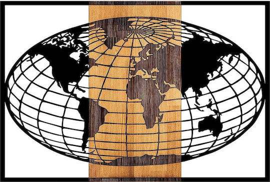 Wallity 3D Mixed Art Black Wooden Wall Decor 87x3x58cm