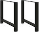 vidaXL Metallic Furniture Leg 2 Pieces Suitable...