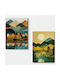 Canvas Painting Set 2pcs 910nvt1322 70x100cm Multi Wallity Vertical Wood Canvas