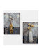 Canvas Painting Set 2pcs 910nvt1252 70x100cm Multi Wallity Vertical Wood Canvas