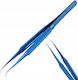 Precise Titanium Bent Tweezers Bt-15 Blue