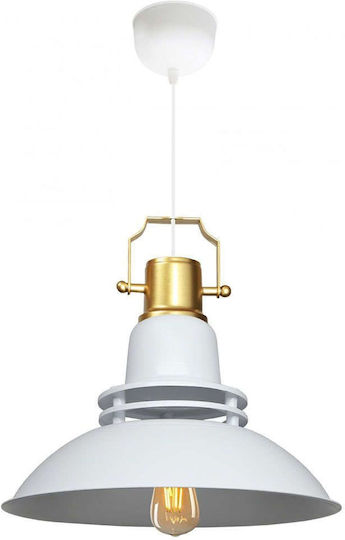 Opviq White Висящо Осветително Тяло Бял с Цокъл E27 34.5x34.5x120см.