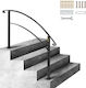 Balustradă Reglabilă din Fier Vevor Negru 4ft 4 Trepte 4fthwtyfsblack001v0