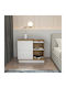 Bedside Table Rena Wooden Brown 72x45x60cm
