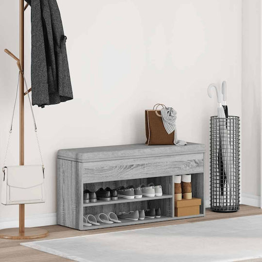 Έπιπλο Εισόδου με Παπουτσοθήκη Γκρι Sonoma 102x30.5x45εκ.