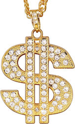 Αξεσουαρ Κολιε Χρυση Αλυσιδα Dollar Me Strass 6...