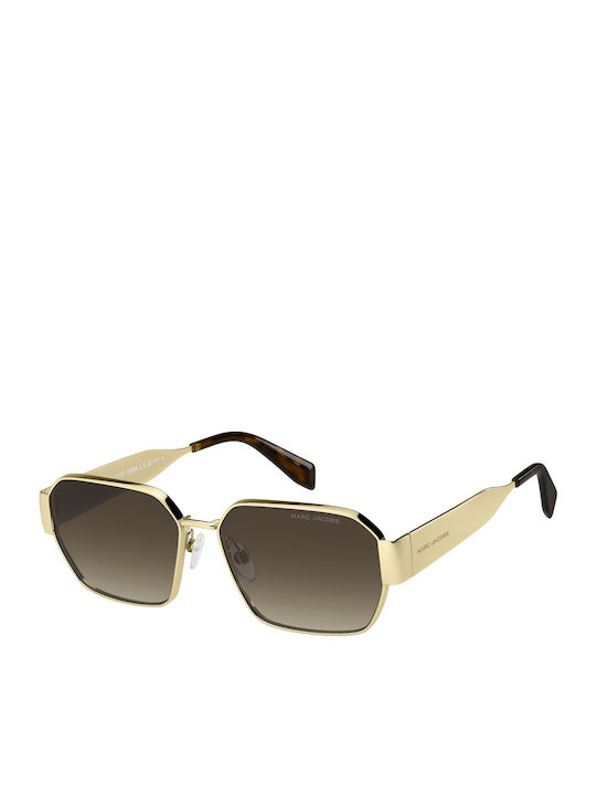 Marc Jacobs Women's Sunglasses with Gold Metal Frame and Brown Gradient Lens MARC 805/S 01QHA