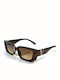 Woman's Fashion Women's Sunglasses with Brown Plastic Frame and Brown Gradient Lens G-93