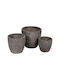 BigBuy Planter Box 37x35cm Set 3pcs Grey