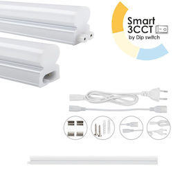 El199412 LED T5 Leuchte 8W|800lm|3CCT 3000-4000-6500K mit Dip-Schalter|587x22,5xH36mm Enjoysimplicity +Kabel 1m +Kabel 15cm