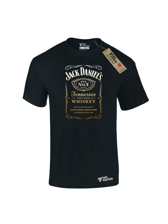 Μπλουζάκια Ανδρικά Βαμβακερά Takeposition Jack Daniels Μαύρο Xxlarge 320-4012-prosf