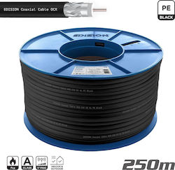 Edision Καλωδιο Coaxial Ocx-250 Cu Al Fca Pe Μαύρο 250m