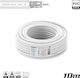 Cablu coaxial Edision Icx-10 Ccs Al Eca PVC alb 10m