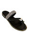 Sandale Casual Damă Din Piele Negru