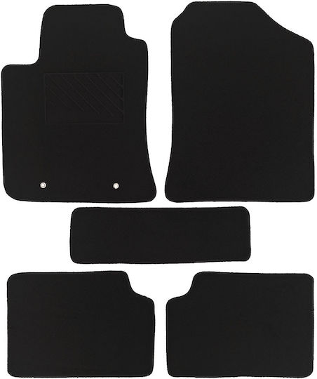 Σετ Μπροστινά και Πίσω Πατάκια 5τμχ για Toyota Corolla 2002-2007 Μαύρα