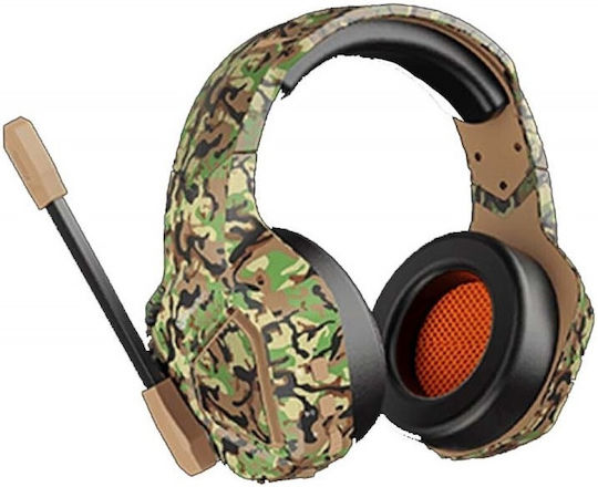 Meetion BTH014 Ασύρματο Over Ear Gaming Headset με σύνδεση Bluetooth / USB Jungle Green