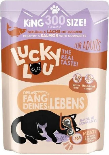Lucky Lou Lifestage Υγρή Τροφή για Ενήλικες Γάτες σε Φακελάκι με Πουλερικά, Σολομό, Κρέας και Ψάρια χωρίς Σιτηρά 300gr