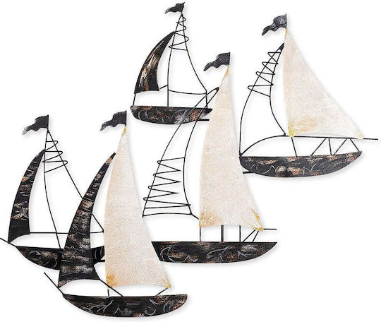 Wallity Wall Decor Kadirga Black Made of Metal 90x8x74cm