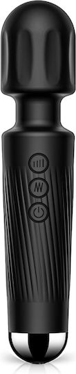 SMD Vibrator Wand, Ασύρματος Κλειτοριδικός δονητής, 20 Vibrations & 8 intensities, Black
