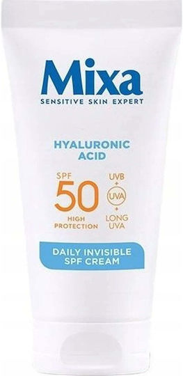 Mixa Cremă Hidratantă De Zi Pentru Față 24h Cu Factor De Protecție Solară 50 Și Acid Hialuronic