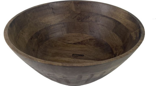 Nakaro Wood Салатна купа Дърво Кафяв 45x45x20см 1бр