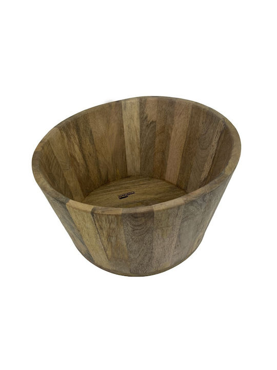 Nakaro Wood Wooden Salad Bowl Brown 40x40cm