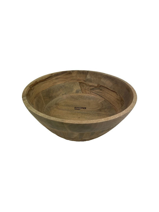 Nakaro Wood Wooden Salad Bowl Brown 45x45x20cm