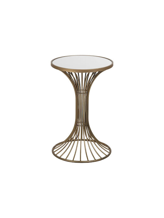 Round Side Table Metal Gold L42xW42xH65cm.